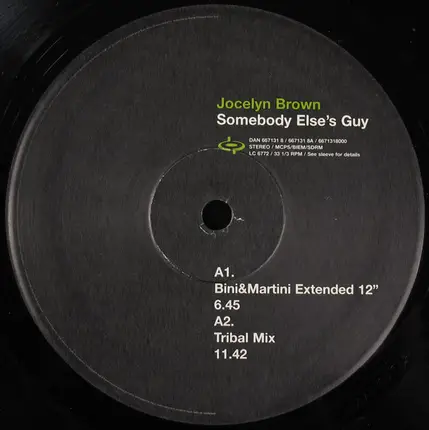 Jocelyn Brown - Somebody Else's Guy