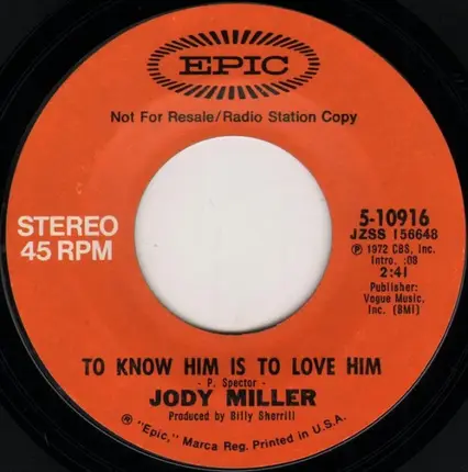 Jody Miller - To Know Him Is To Love Him