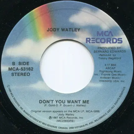 Jody Watley - don't you want me