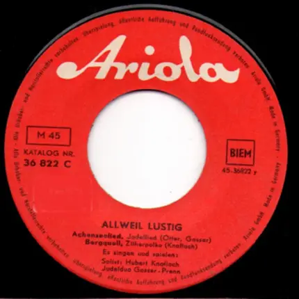 Jodelduo Gasser-Prenn - Allweil lustig