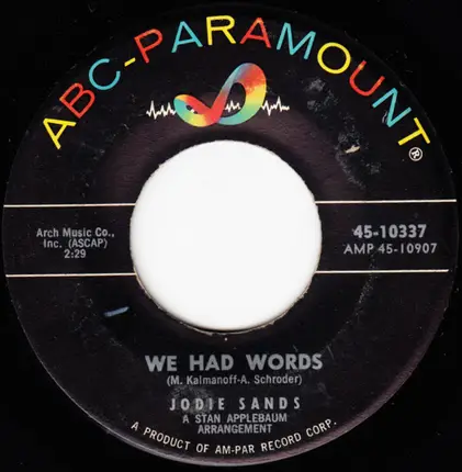 Jodie Sands - We Had Words / Uno Momento (One Moment)