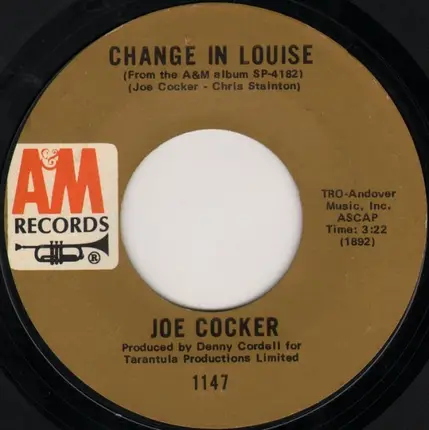 Joe Cocker - She Came In Through The Bathroom Window / Change In Louise