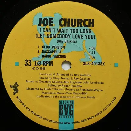 Joe Church - I Can't Wait Too Long (Let Somebody Love You)