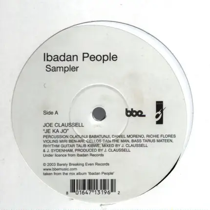Joe Claussell / The Songstress - Ibadan People Sampler