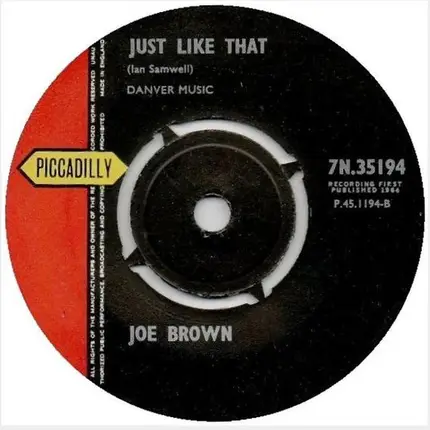 Joe Brown And The Bruvvers - Don't / Just Like That