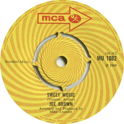 Joe Brown - Suzanne / Sweet Music