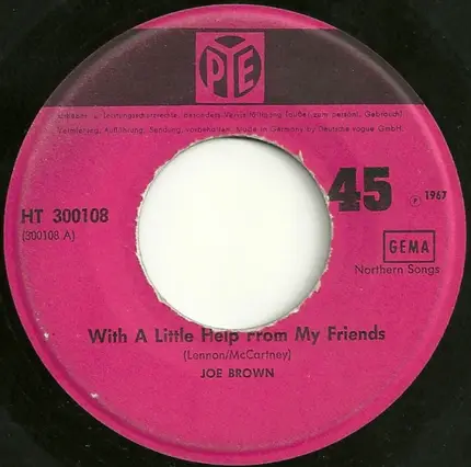 Joe Brown - With A Little Help From My Friends / Show Me Around