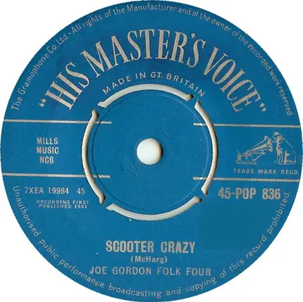Joe Gordon Folk Four - Scooter Crazy / Nessie The Loch Monster