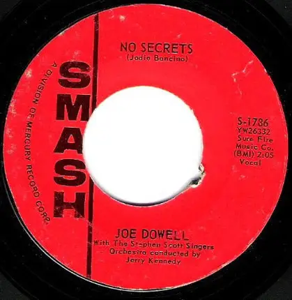 Joe Dowell With The Stephen Scott Singers - No Secrets