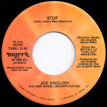Joe English - Stop