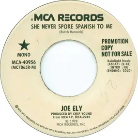 Joe Ely - She Never Spoke Spanish To Me