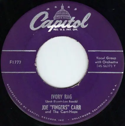 Joe 'Fingers' Carr And The Carr-Hops - Ivory Rag