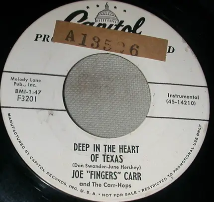 Joe 'Fingers' Carr And The Carr-Hops - The Barky-Roll Stomp / Deep In The Heart Of Texas