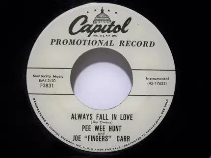 Joe 'Fingers' Carr And Pee Wee Hunt - Kitty / Always Fall In Love