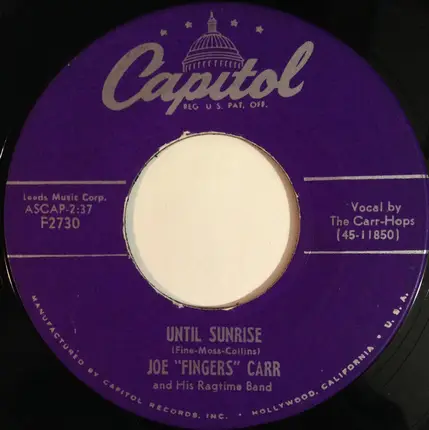 Joe 'Fingers' Carr - Humoresque / Until Sunrise