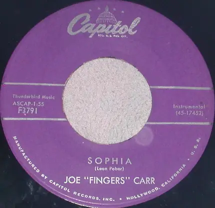 Joe 'Fingers' Carr - Sea Breeze / Sophia