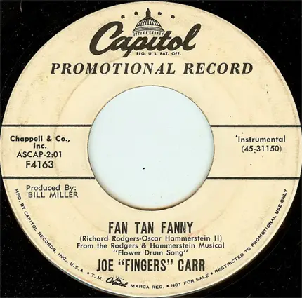 Joe 'Fingers' Carr - 12th Street Ha Cha Cha / Fan Tan Fanny