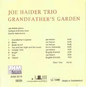 CD - Joe Haider Trio - Grandfather's Garden
