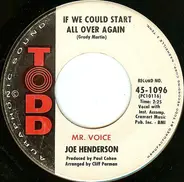 Joe Henderson - If We Could Start All Over Again