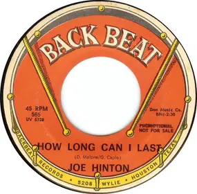 Joe Hinton - How Long Can I Last / I'm Waiting