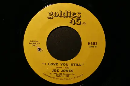 Joe Jones - You Talk Too Much / I Love You Still