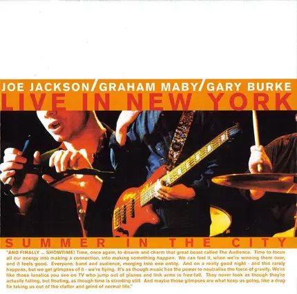Joe Jackson / Graham Maby / Gary Burke - Summer In The City - Live In New York