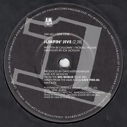 Joe Jackson - Jumpin' Jive (Live)
