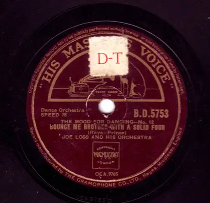 Joe Loss & His Orchestra - Soft Shoe Shuffle / Bounce Me Brother With A Solid Four