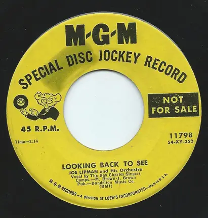 Joe Lipman & His Orchestra - Looking Back To See / Stop! (Proceed With Caution)