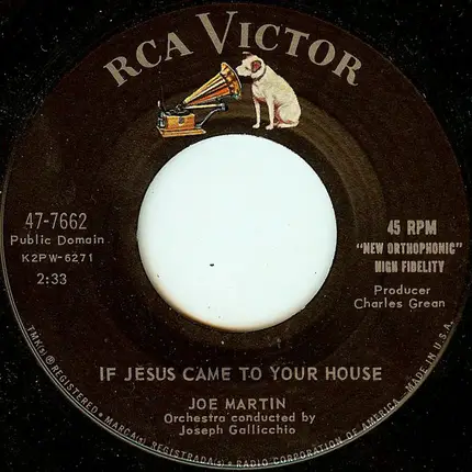 Joe Martin - If Jesus Came To Your House / Two Angels (Mother Love)