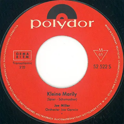 Joe Miller - Jim Und Joe / Kleine Marily