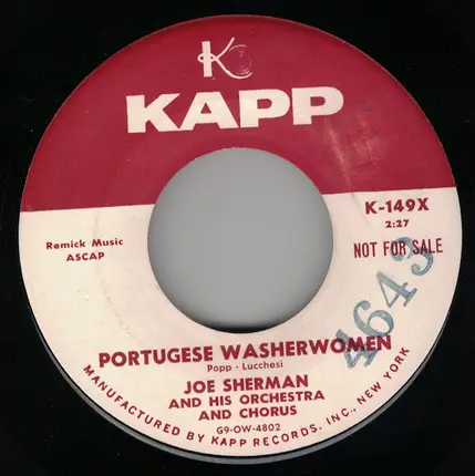 Joe Sherman And His Orchestra - The Song From "The Searchers" (Ride Away) / Portugese Washerwomen