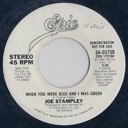 Joe Stampley - When You Were Blue And I Was Green