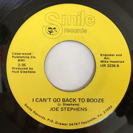 Joe Stephens - Layoff Blues /  I Can't Go Back To Booze