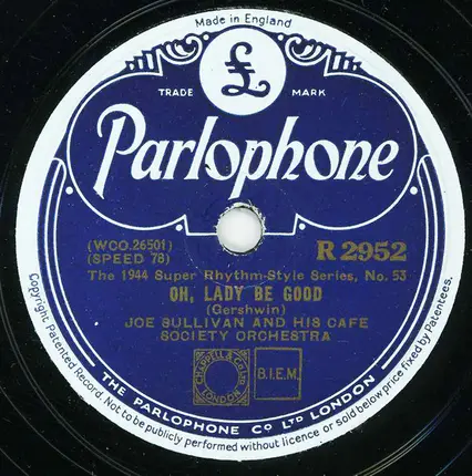 Joe Sullivan And His Café Society Orchestra - Oh, Lady Be Good / Solitude