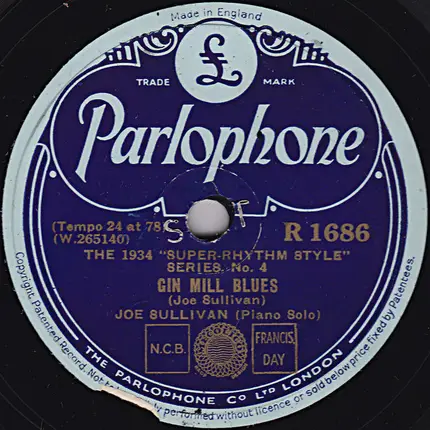 Joe Sullivan - Honeysuckle Rose / Gin Mill Blues