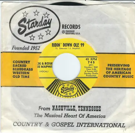 Joe & Rose Lee Maphis - Ridin' Down Ole 99