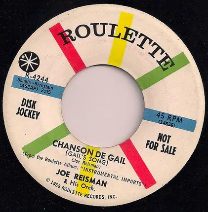 Joe Reisman And His Orchestra - The Right Girl On The Left Bank / Chanson De Gail