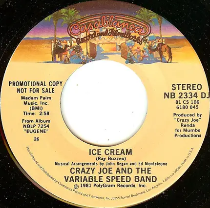 Joe Renda & The Variable Speed Band - Ice Cream