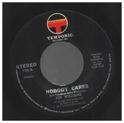 Joe Williams - Nobody Cares