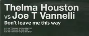 Joe T. Vannelli vs. Thelma Houston