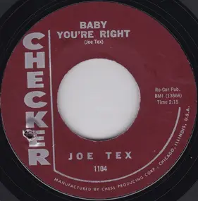 Joe Tex - Baby You're Right / All I Could Do Was Cry - Pt. II