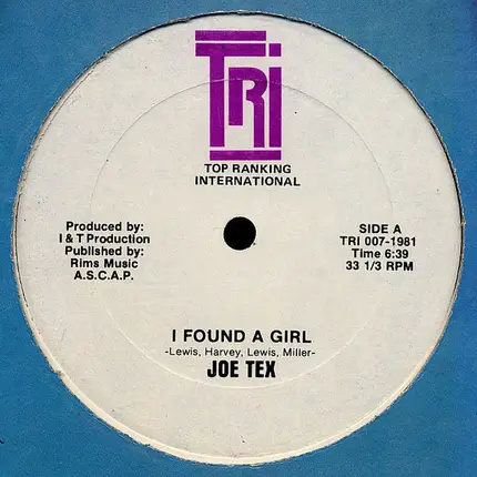 Joe Tex / Fatman Riddim Section - I Found A Girl / Cinderella Symphony
