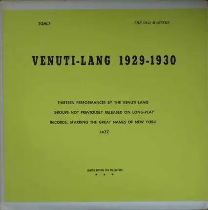 Joe Venuti & Eddie Lang - 1929-1930