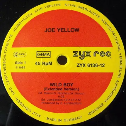 Joe Yellow - Wild Boy