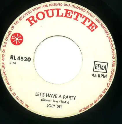 Joey Dee - Let's Have A Party
