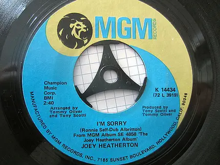 Joey Heatherton - Crazy / I'm Sorry