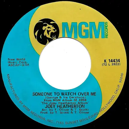Joey Heatherton - I'm Sorry / Someone To Watch Over Me
