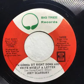 Joey Scarbury - I'm Gonna Sit Right Down And Write Myself A Letter / Where Do We Go From Love