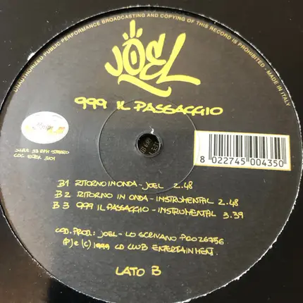 Joel (Lo Scrivano) Feat. Neffa - 999 Il Passaggio